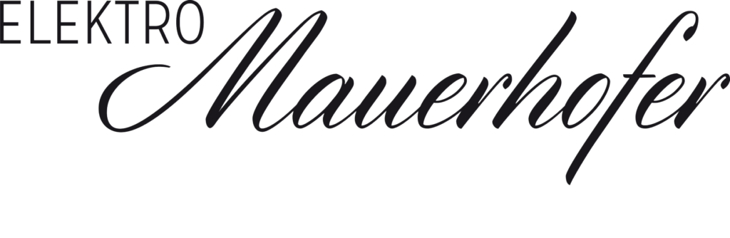 Elektro Mauerhofer Logo schwarz weiss ohne hintergrund